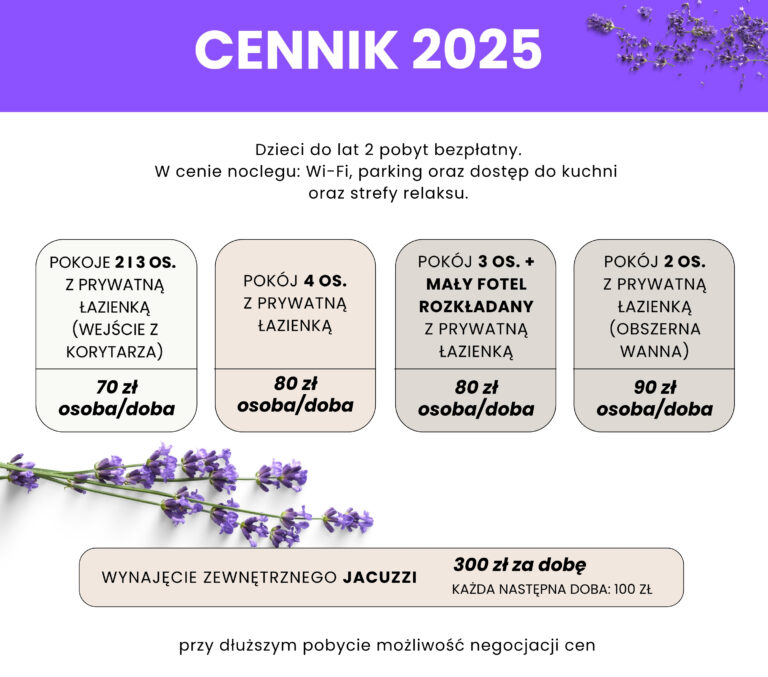 Cennik Lawendowy Kącik